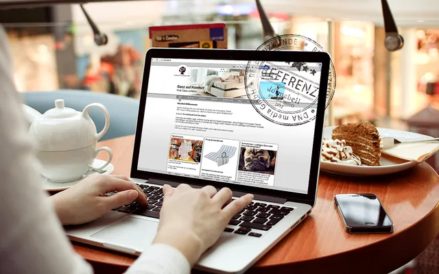 Responsive Website auf einem Notebook
